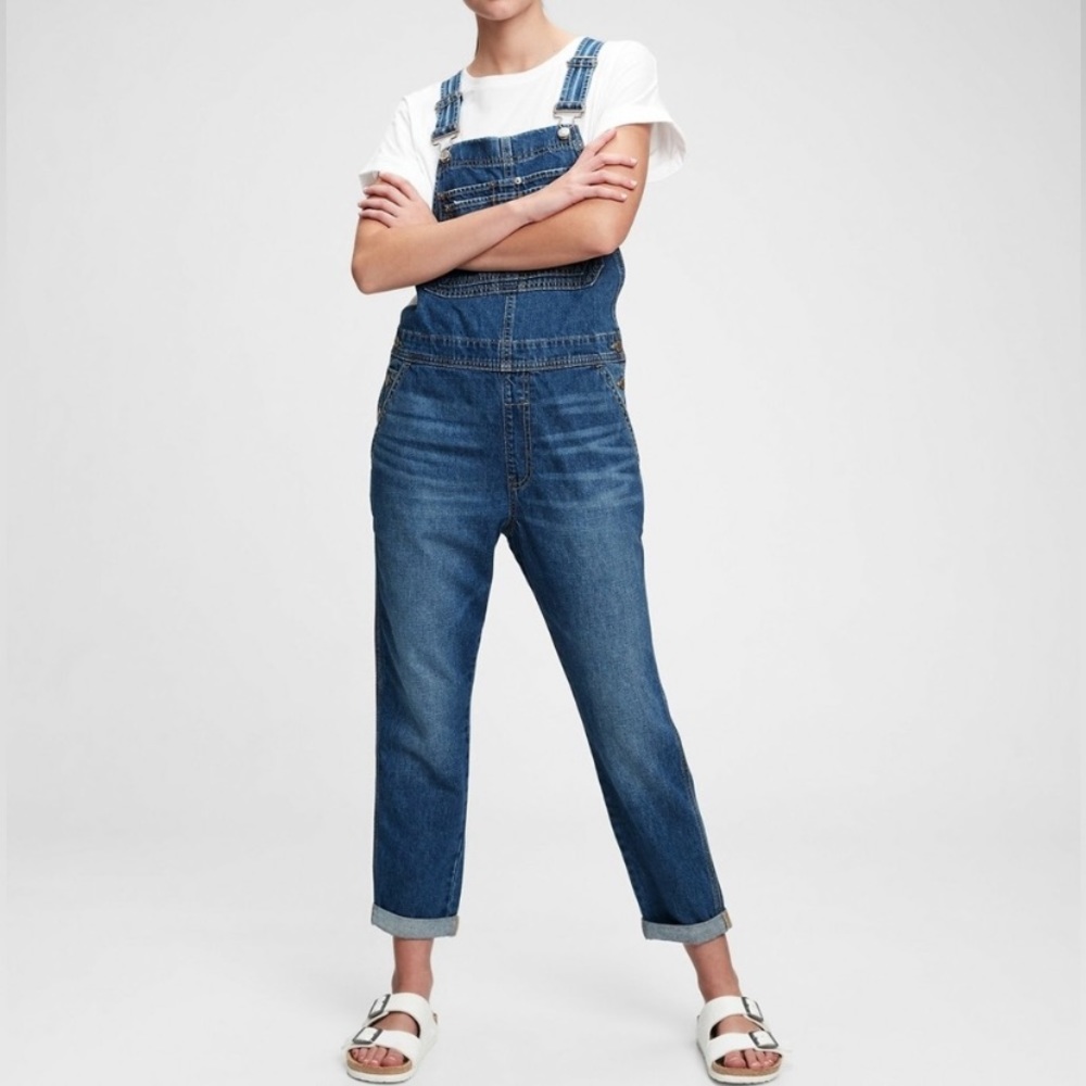 Gap Womens Small Slouchy Denim Overalls Jeans